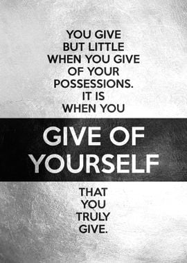 Give Of Yourself