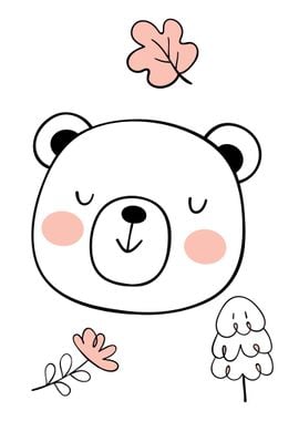 Cute Bear hand drawn