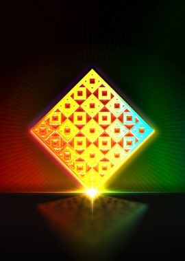 Neon Sacred Geometry Glyph