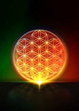 Neon Sacred Geometry Glyph