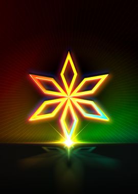 Neon Sacred Geometry Glyph