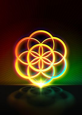 Neon Sacred Geometry Glyph