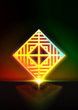 Neon Geometric Glyph Sigil