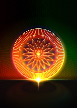 Neon Sacred Geometry Glyph