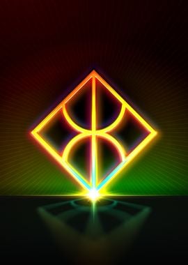 Neon Sacred Geometry Glyph