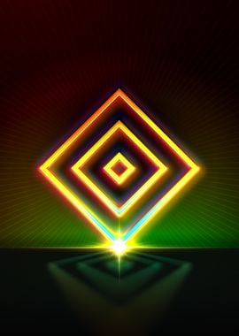 Neon Sacred Geometry Glyph