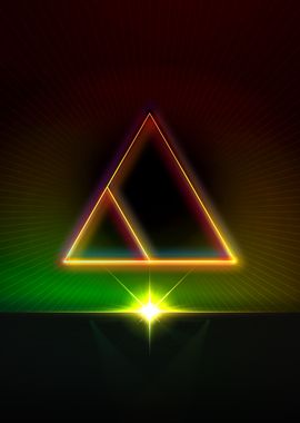 Neon Sacred Geometry Glyph