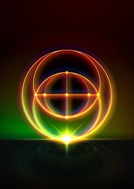 Neon Sacred Geometry Glyph