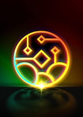 Neon Sacred Geometry Glyph