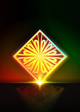 Neon Sacred Geometry Glyph