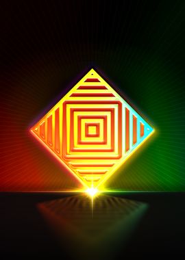 Neon Glyph Mandala Rune