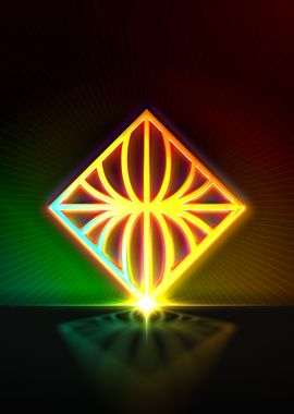 Neon Sacred Geometry Glyph