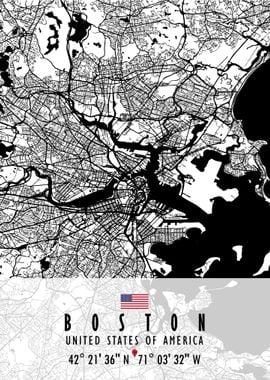 Boston Map USA