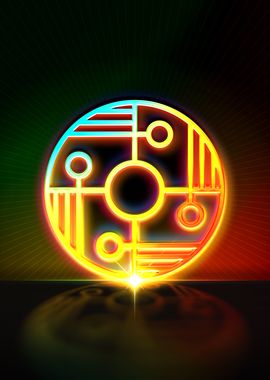 Neon Sacred Geometry Glyph