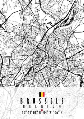 Brussels Map Belgium