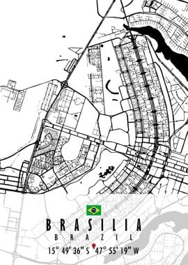 Brasilia Map Brazil