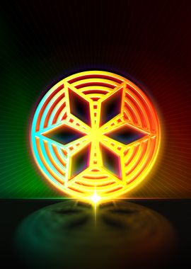 Neon Sacred Geometry Glyph