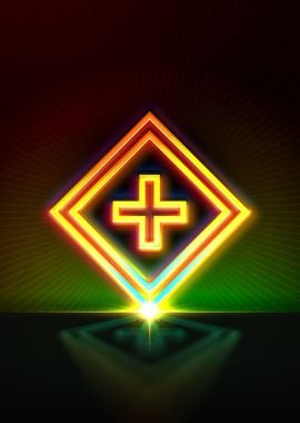 Neon Sacred Geometry Glyph