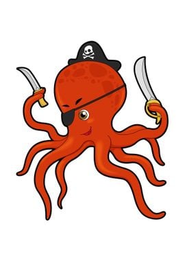 Octopus Pirate Hat Sword