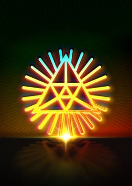 Neon Sacred Geometry Glyph