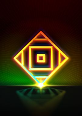 Neon Geometric Glyph Sigil