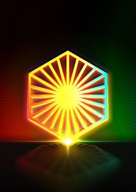 Neon Sacred Geometry Glyph