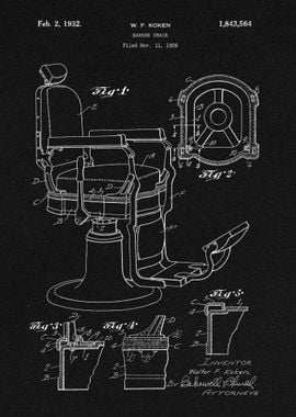 Barber chair patent