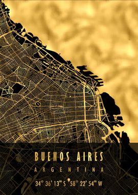 BUENOS AIRES MAP ARGENTINA