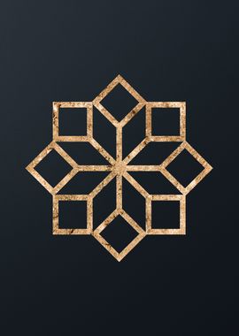 Gold Sacred Geometry Glyph