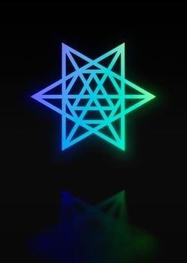 Neon Sacred Geometry Glyph