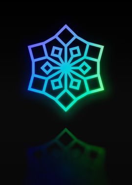 Neon Sacred Geometry Glyph