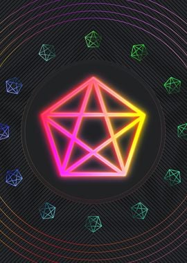 Neon Sacred Geometry Glyph