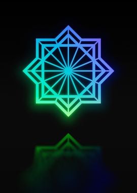 Neon Geometric Glyph Sigil