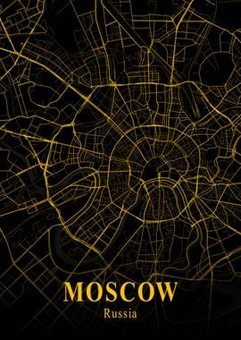 Moscow City Map Russia