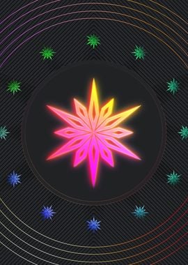 Neon Glyph Mandala Rune