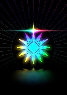 Neon Sacred Geometry Glyph