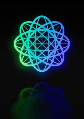 Neon Sacred Geometry Glyph