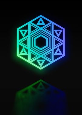 Neon Geometric Glyph Sigil