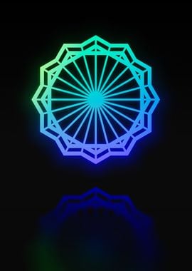 Neon Geometric Glyph Sigil