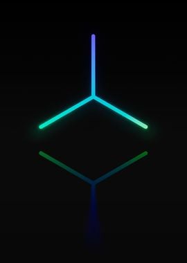 Neon Sacred Geometry Glyph