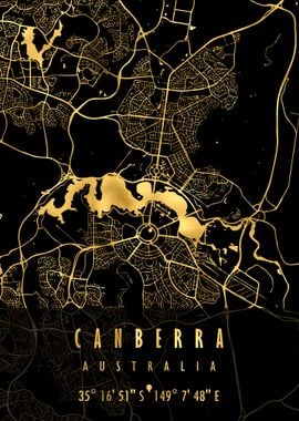 CANBERRA MAP AUSTRALIA