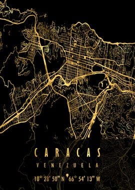 CARACAS MAP VENEZUELA