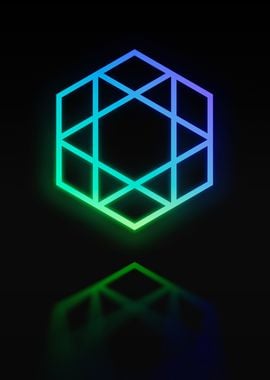 Neon Sacred Geometry Glyph