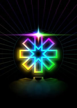 Neon Sacred Geometry Glyph