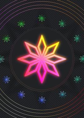 Neon Sacred Geometry Glyph