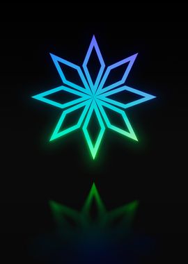 Neon Sacred Geometry Glyph