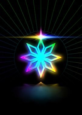 Neon Sacred Geometry Glyph