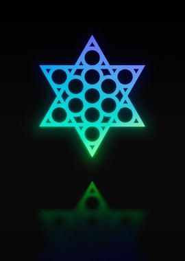 Neon Sacred Geometry Glyph