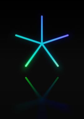 Neon Sacred Geometry Glyph