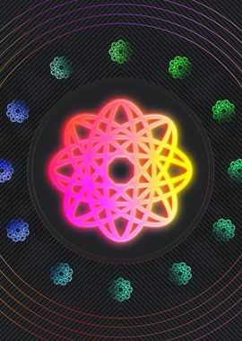 Neon Sacred Geometry Glyph